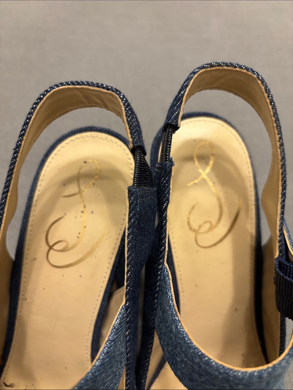 Sam Edelman Jildie Denim Mary Jane Block Pumps - Picture 11 of 11